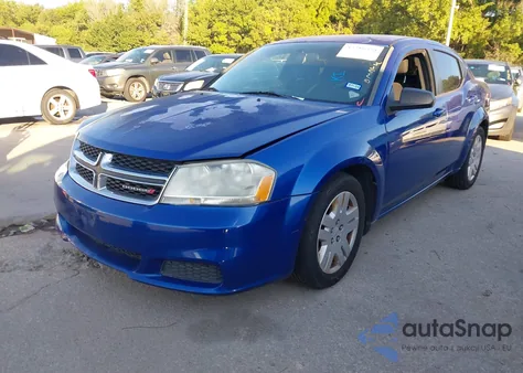 2014 Dodge Avenger Se из США, поврежденный, VIN 1C3CDZAB2EN175547